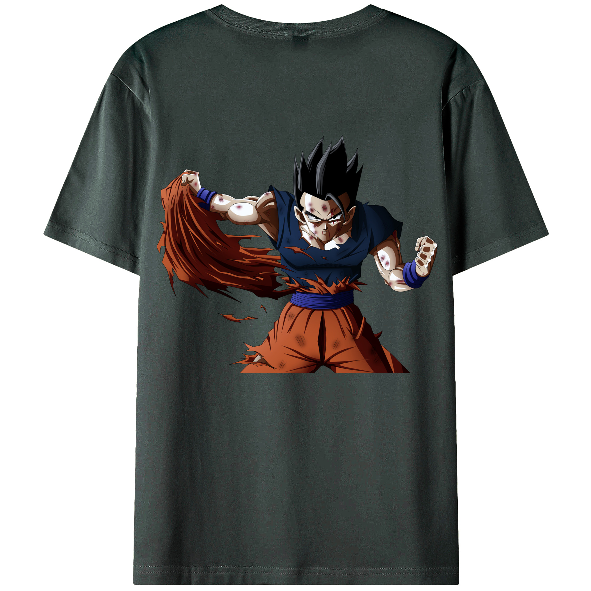 （画像用） ドラゴンボール ベジータ四世（Bejīta Yonsei）DRAGON BALL Vegeta IV 綿100％ メンズ半袖Tシャツ（バックプリント） 通気性